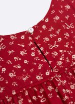 Vestido Algodão Mini Floral Babados