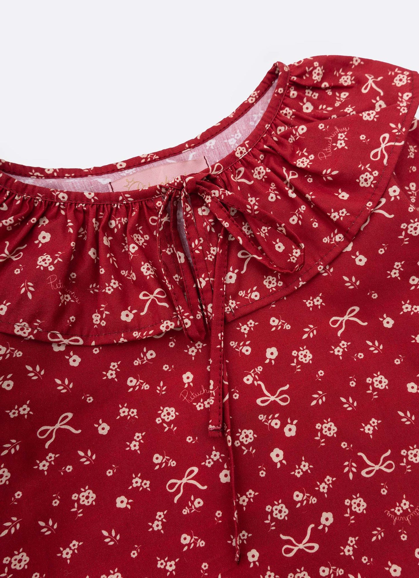 Blusa Algodão Mini Flores Gola