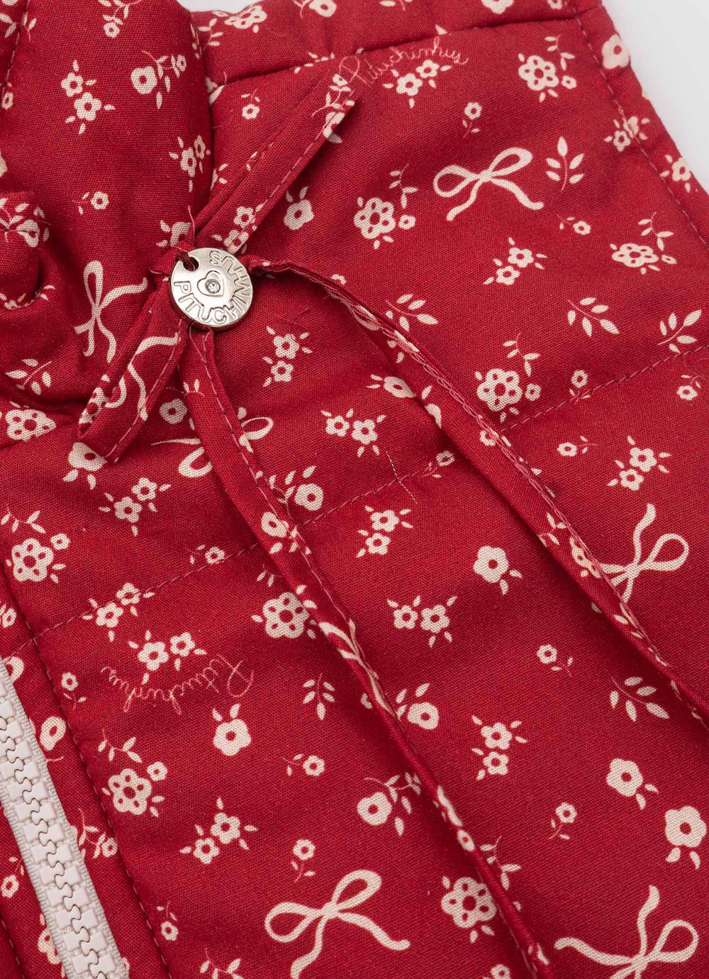 Colete Puffer Algodão Mini Flores