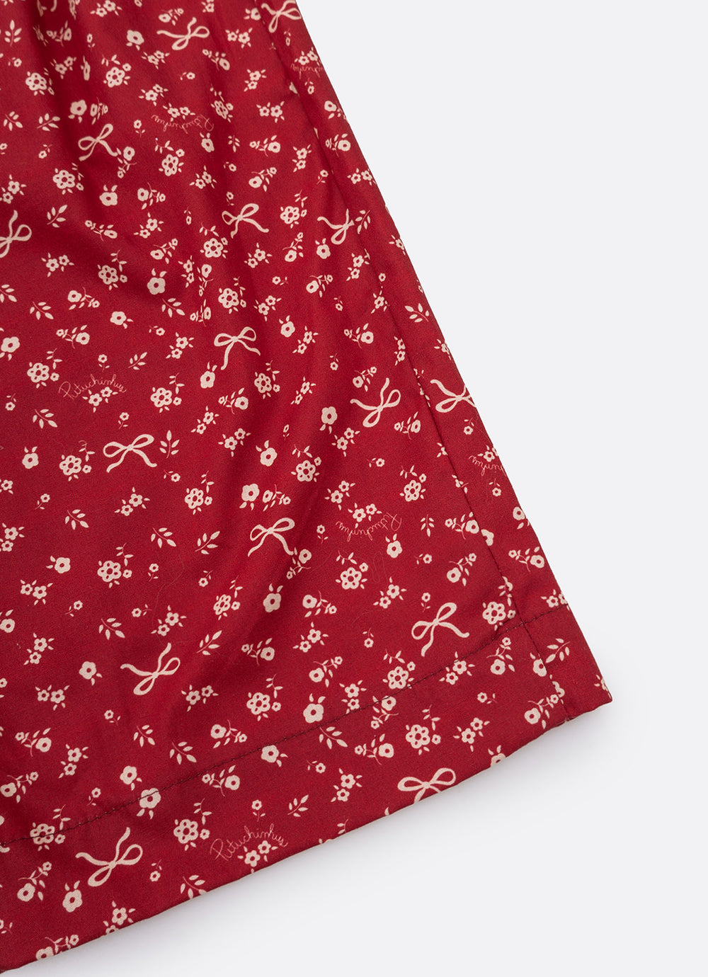 Calça Reta Algodão Mini Flores