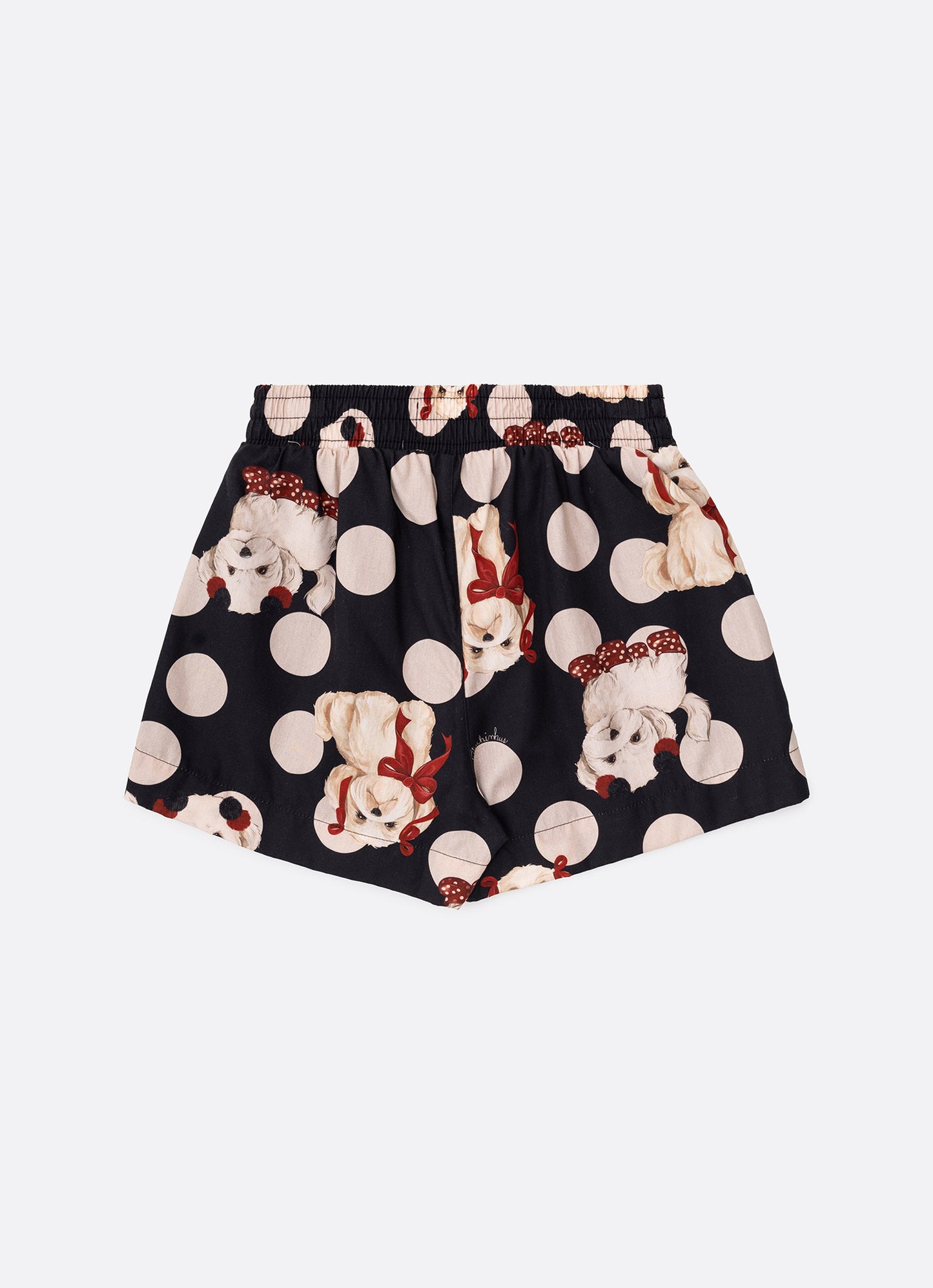 Short Algodão Estampa Poá e Cachorrinhos