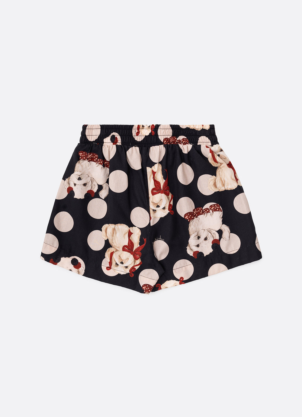 Short Algodão Estampa Poá e Cachorrinhos