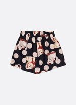 Short Algodão Estampa Poá e Cachorrinhos