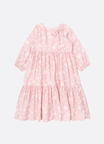 Vestido Algodão Estampa Corações Babados