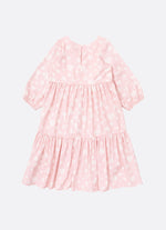 Vestido Algodão Estampa Corações Babados