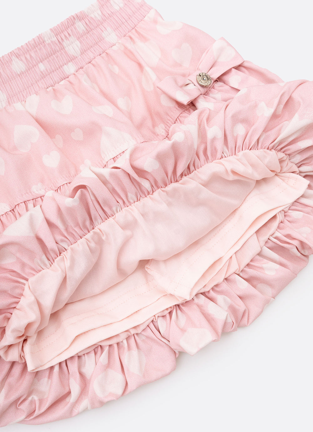 Saia Short Balonê Estampa Corações