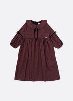 Vestido Xadrez Golinha Laços Veludo