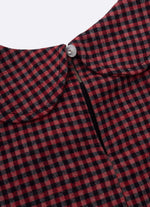 Vestido Xadrez Golinha Laços Veludo