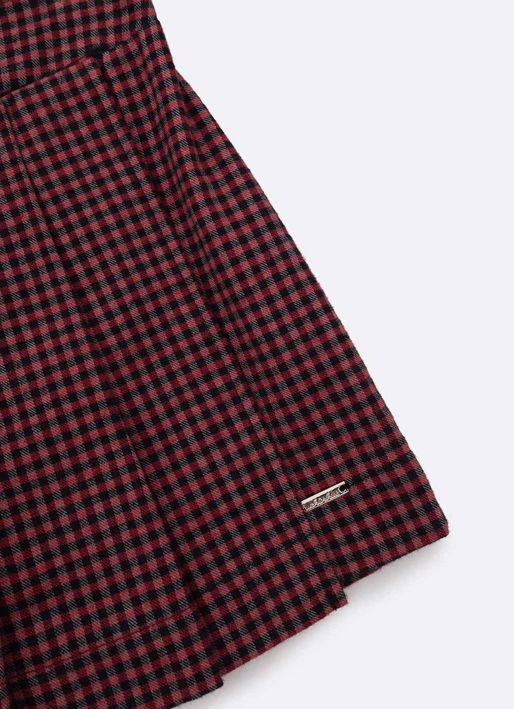 Saia Short Xadrez Pregas