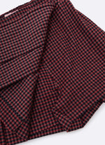 Saia Short Xadrez Pregas