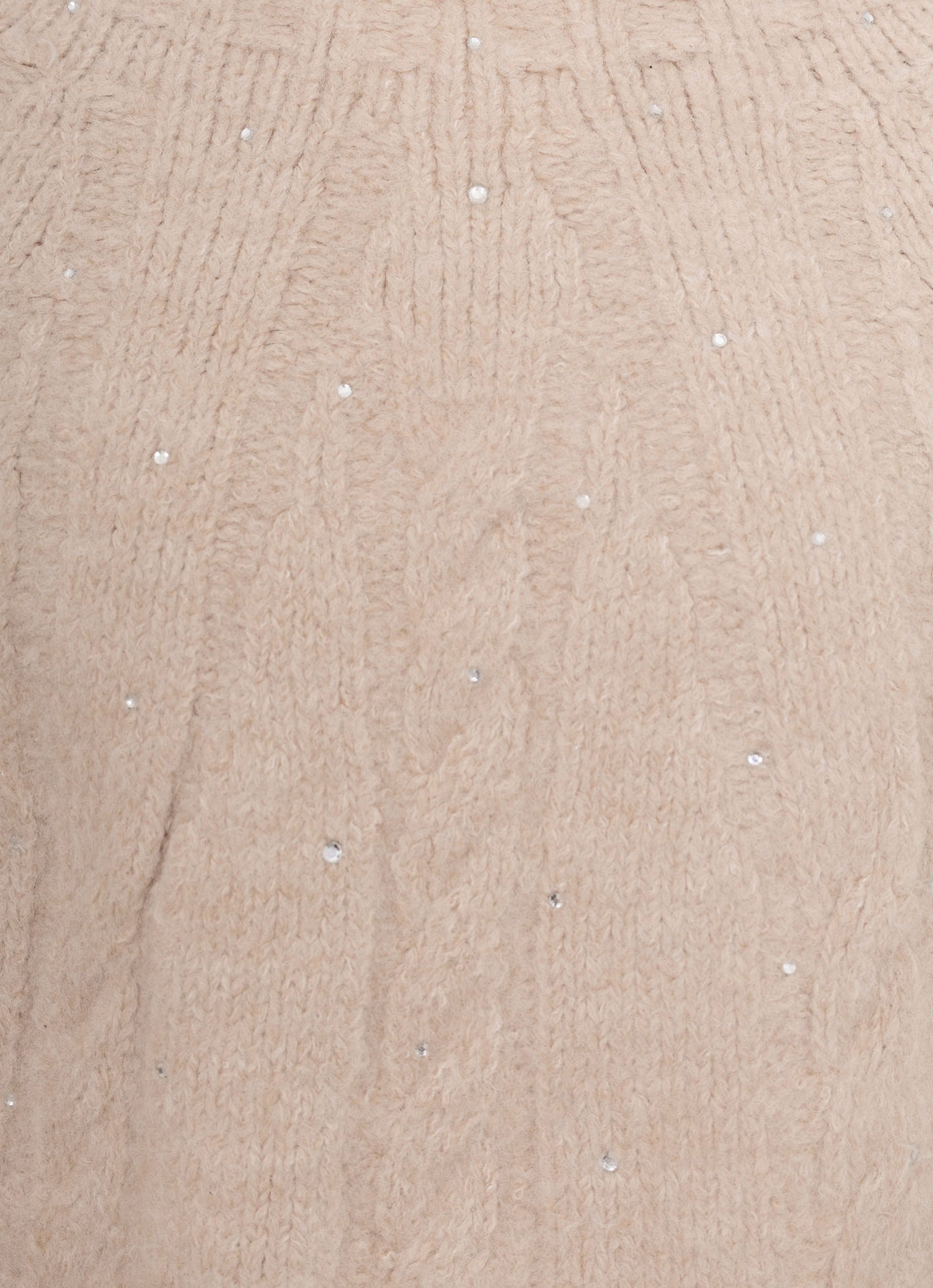 Blusa Ponche Tricot Sem Costura Cristais