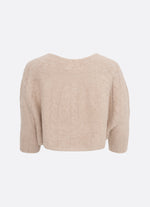 Blusa Ponche Tricot Sem Costura Cristais