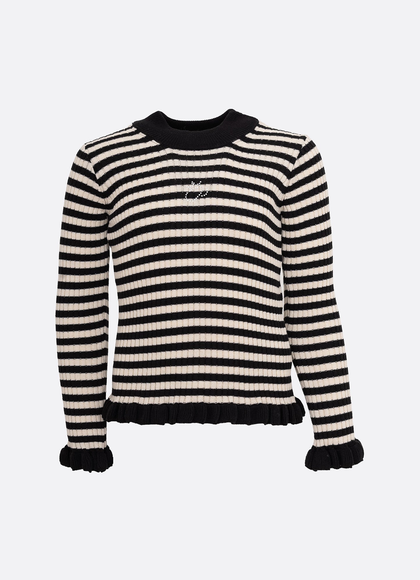 Blusa Tricot Canelada Listrada Cristal