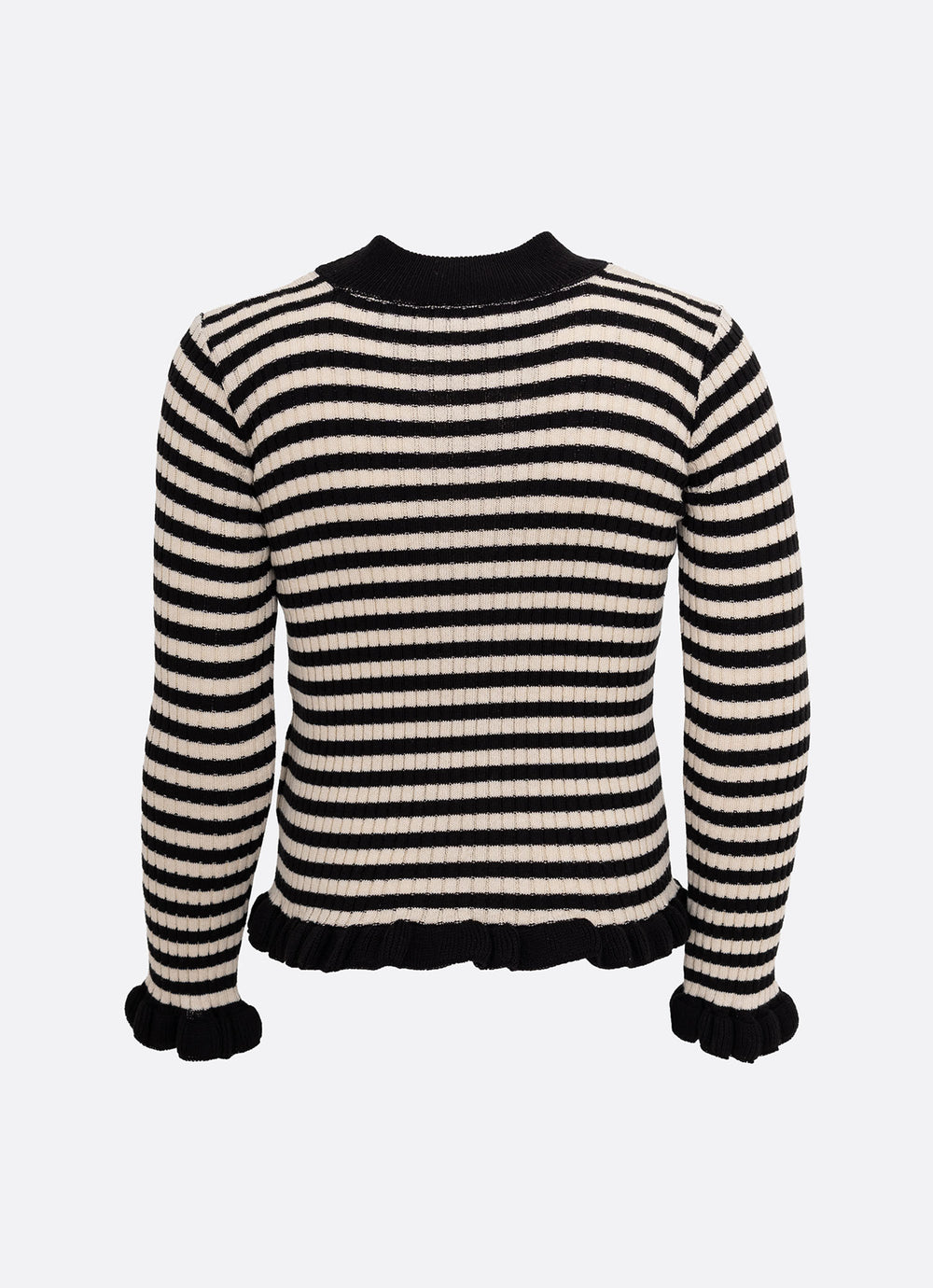 Blusa Tricot Canelada Listrada Cristal