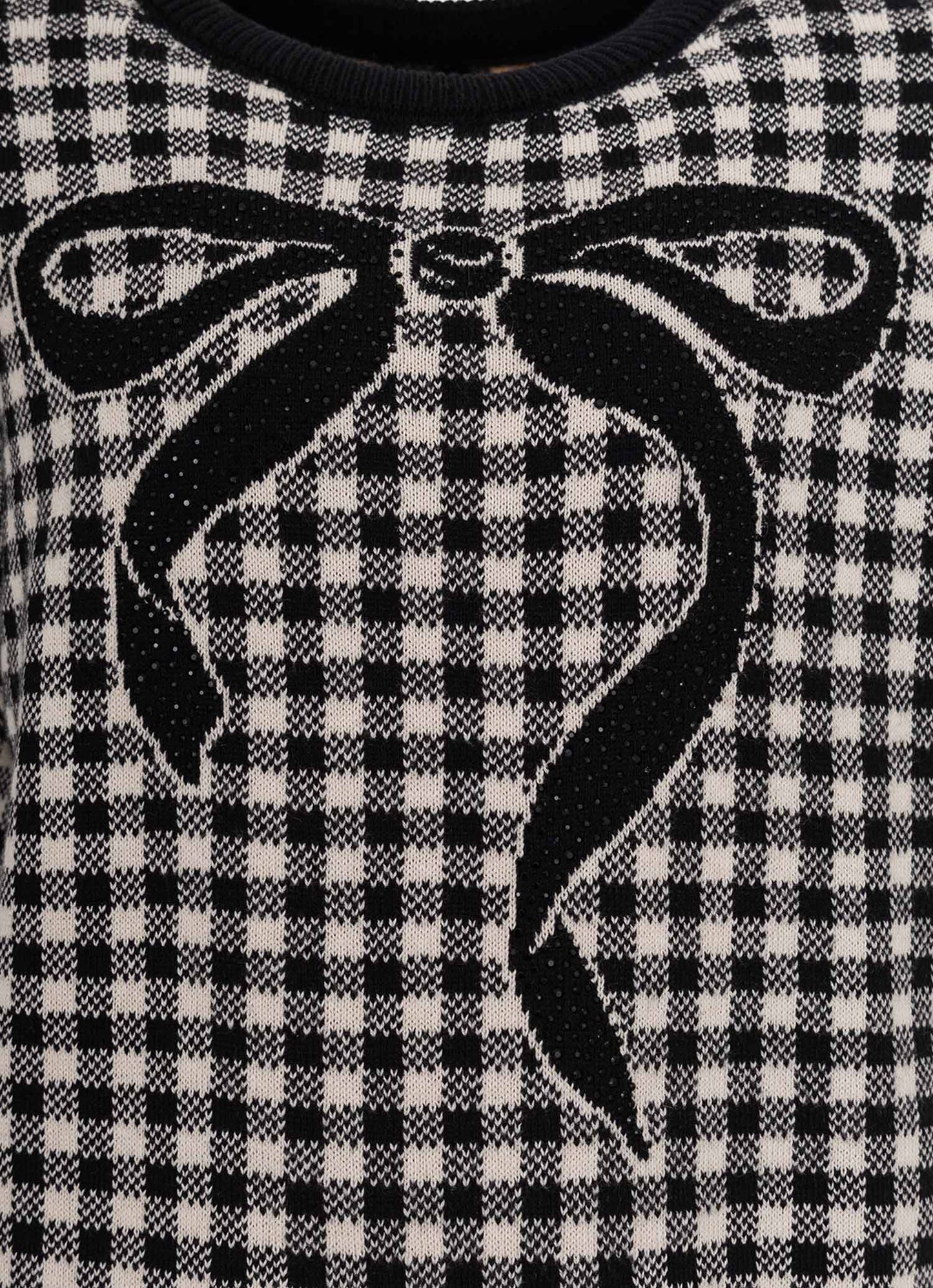 Blusa Tricot Xandrez Laço Cristal