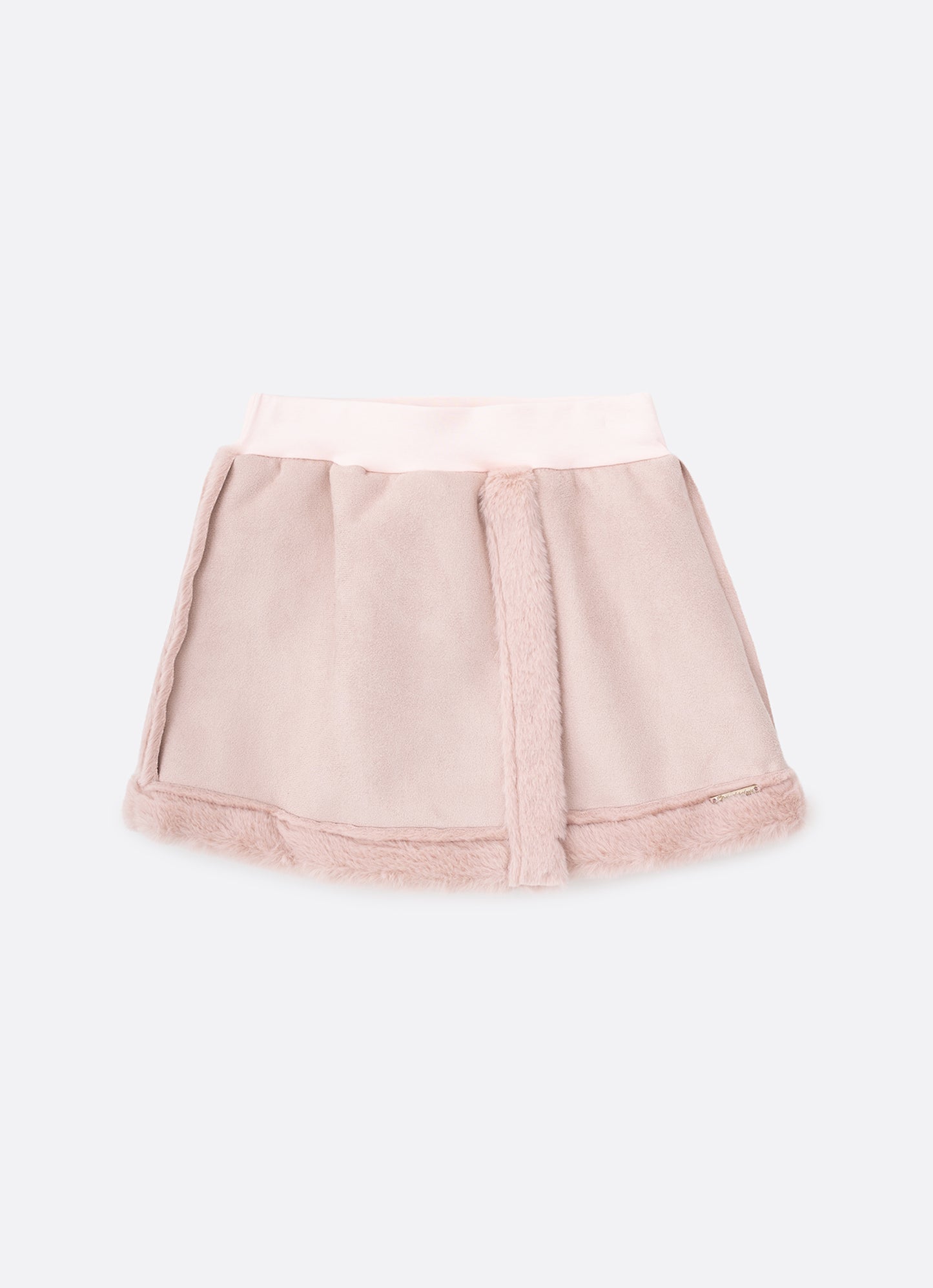 Saia Short Camurça Com Pele