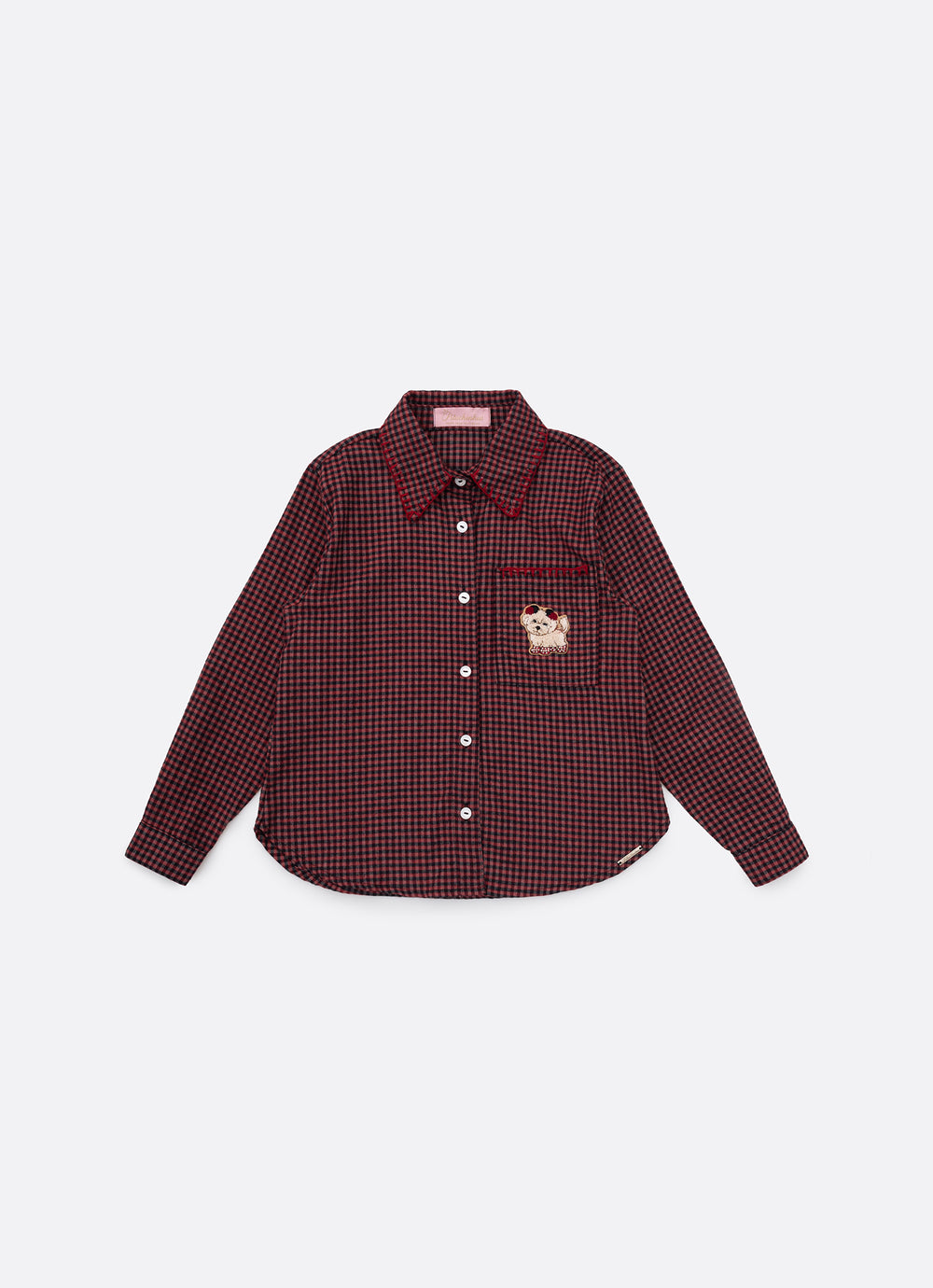 Maxi Camisa Xadrez Patche Cachorrinho