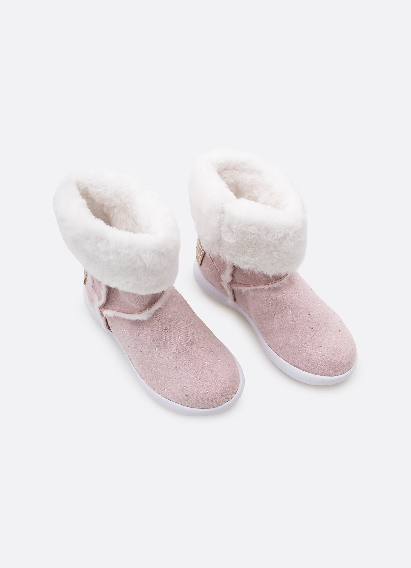 Bota Camurça Pele Cristais