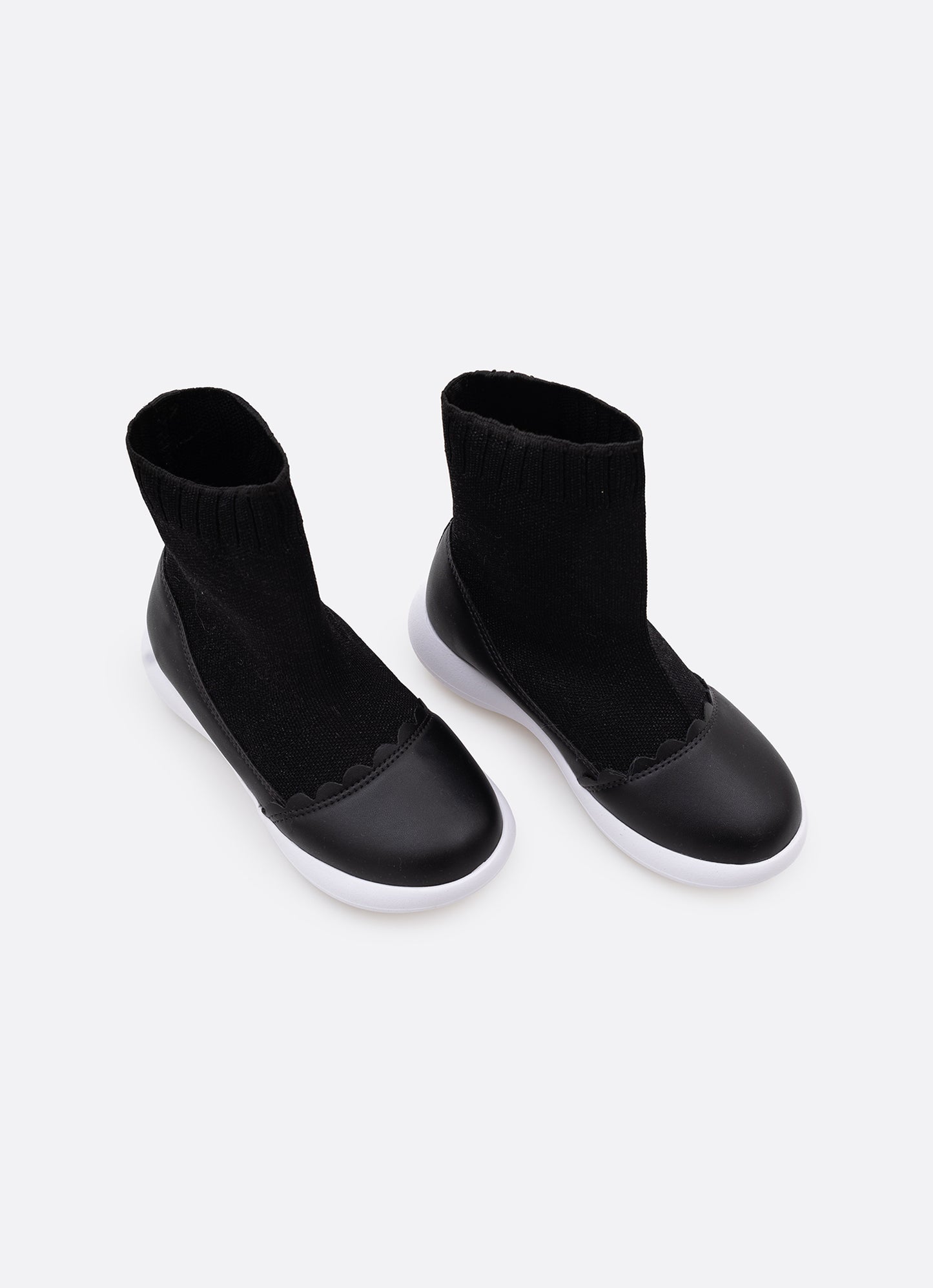 Bota Knit Biqueira Couro