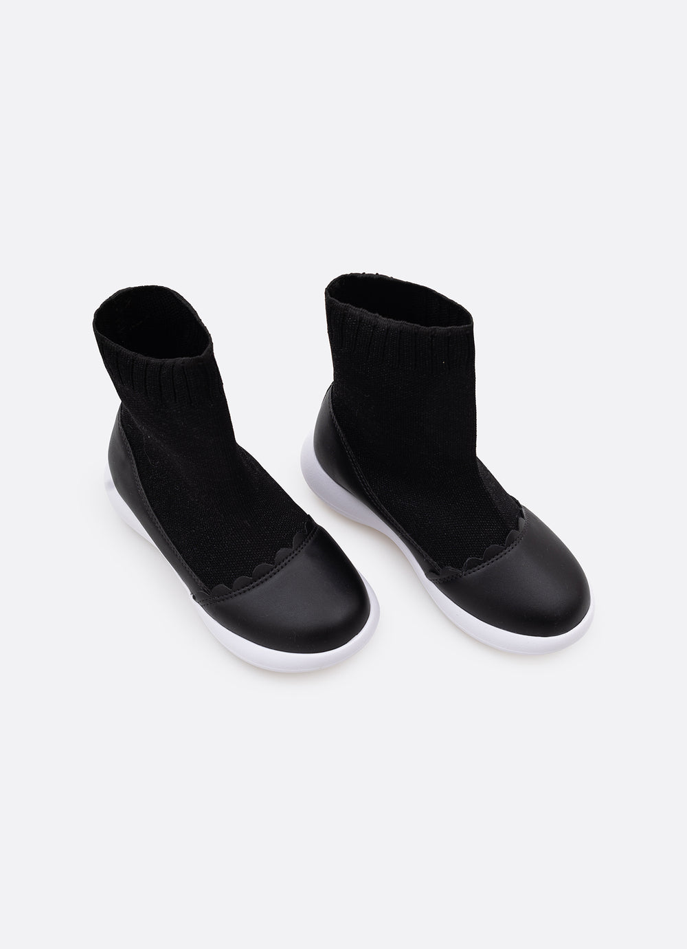 Bota Knit Biqueira Couro