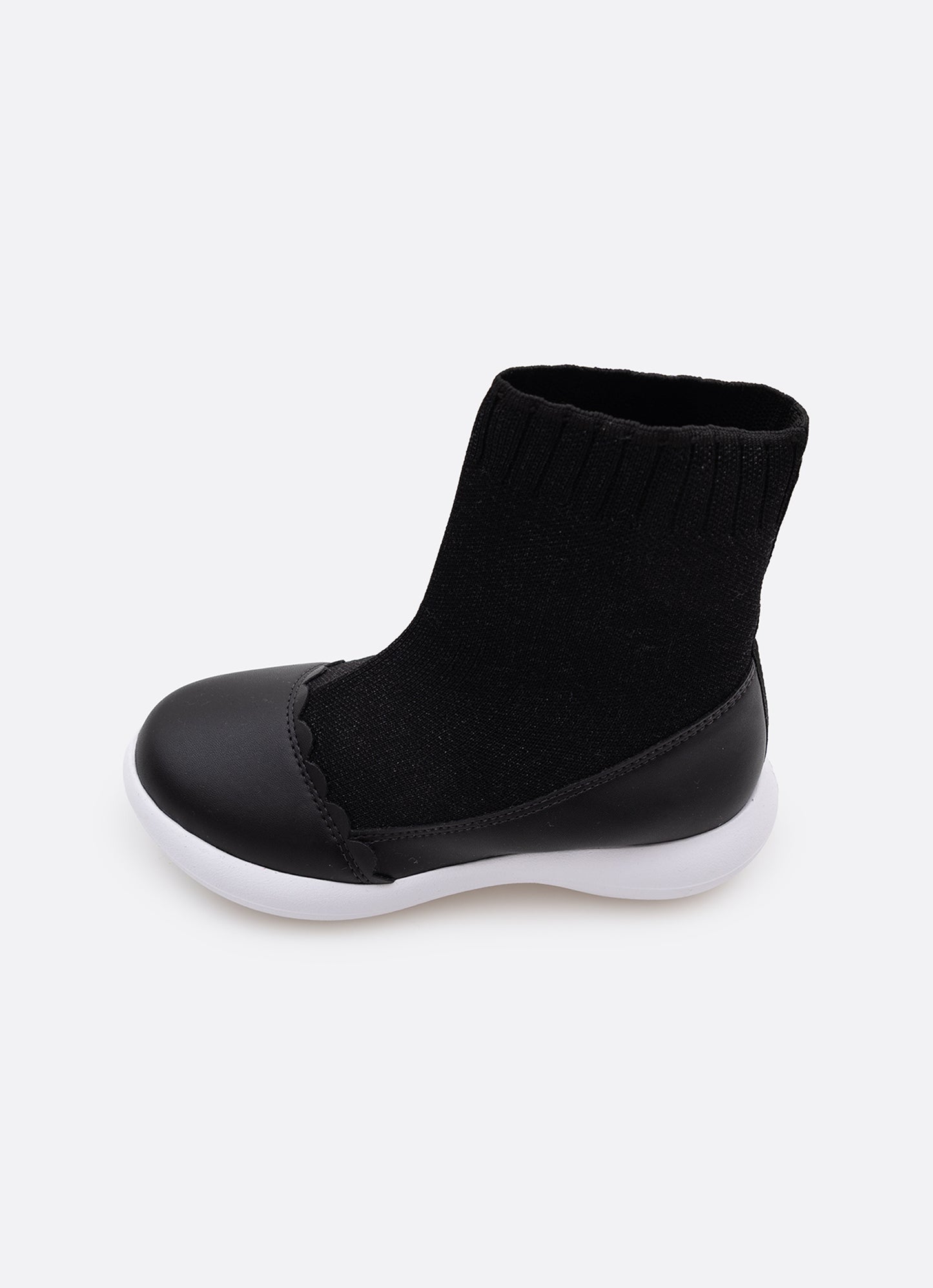 Bota Knit Biqueira Couro