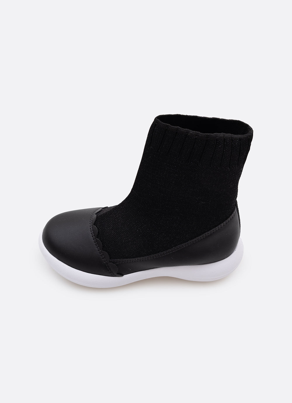 Bota Knit Biqueira Couro
