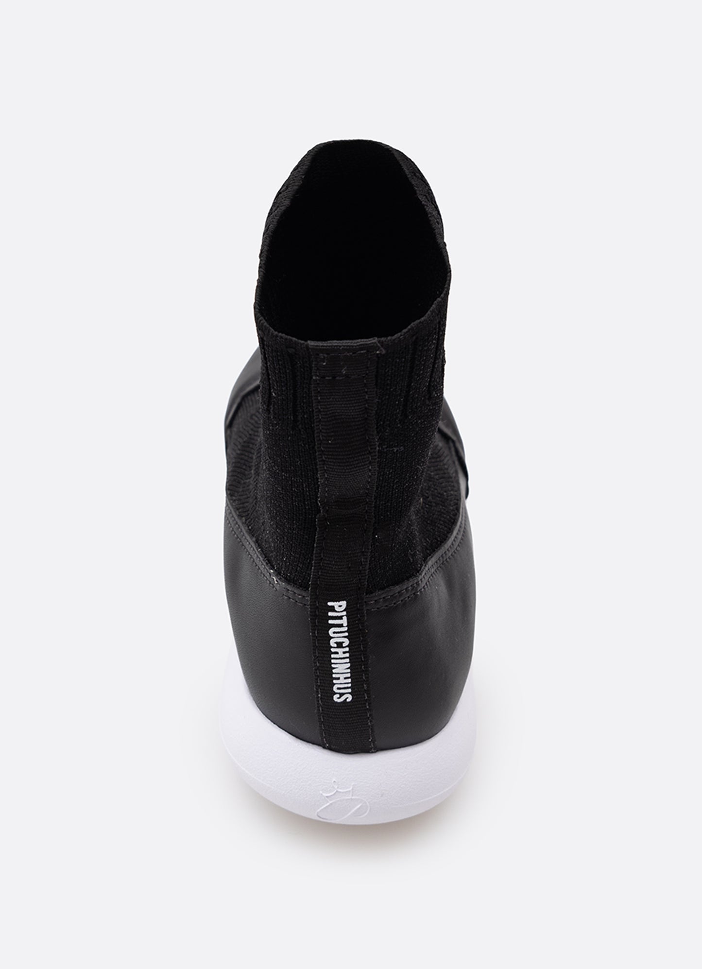 Bota Knit Biqueira Couro