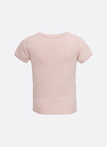 Blusa Tricot Manga Curta Rosto Ursinhas Cristais