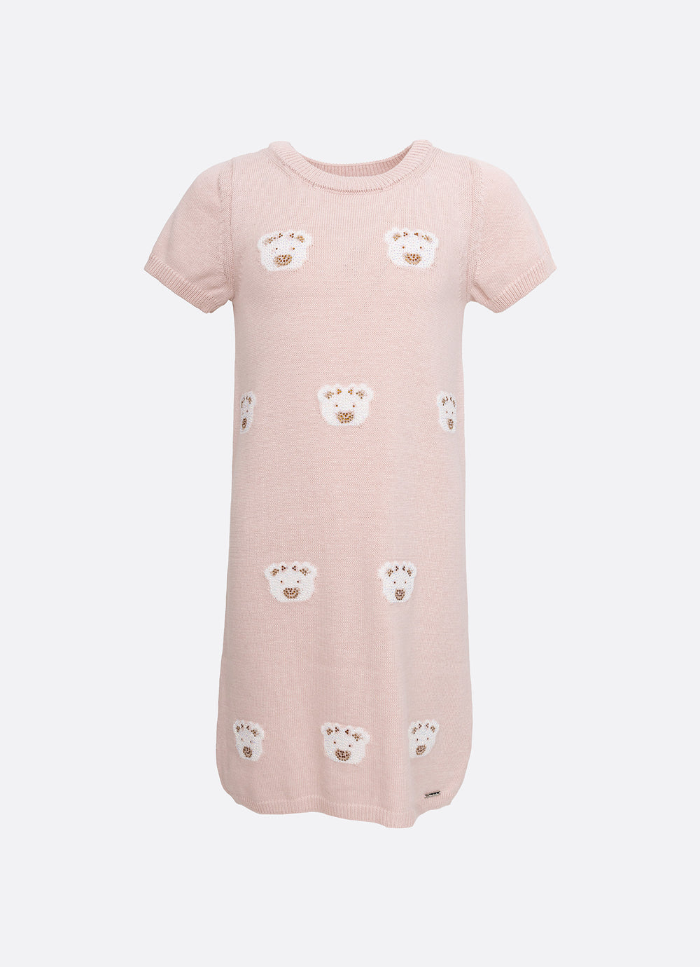 Vestido Tricot Rostinhos Ursinhas Cristais