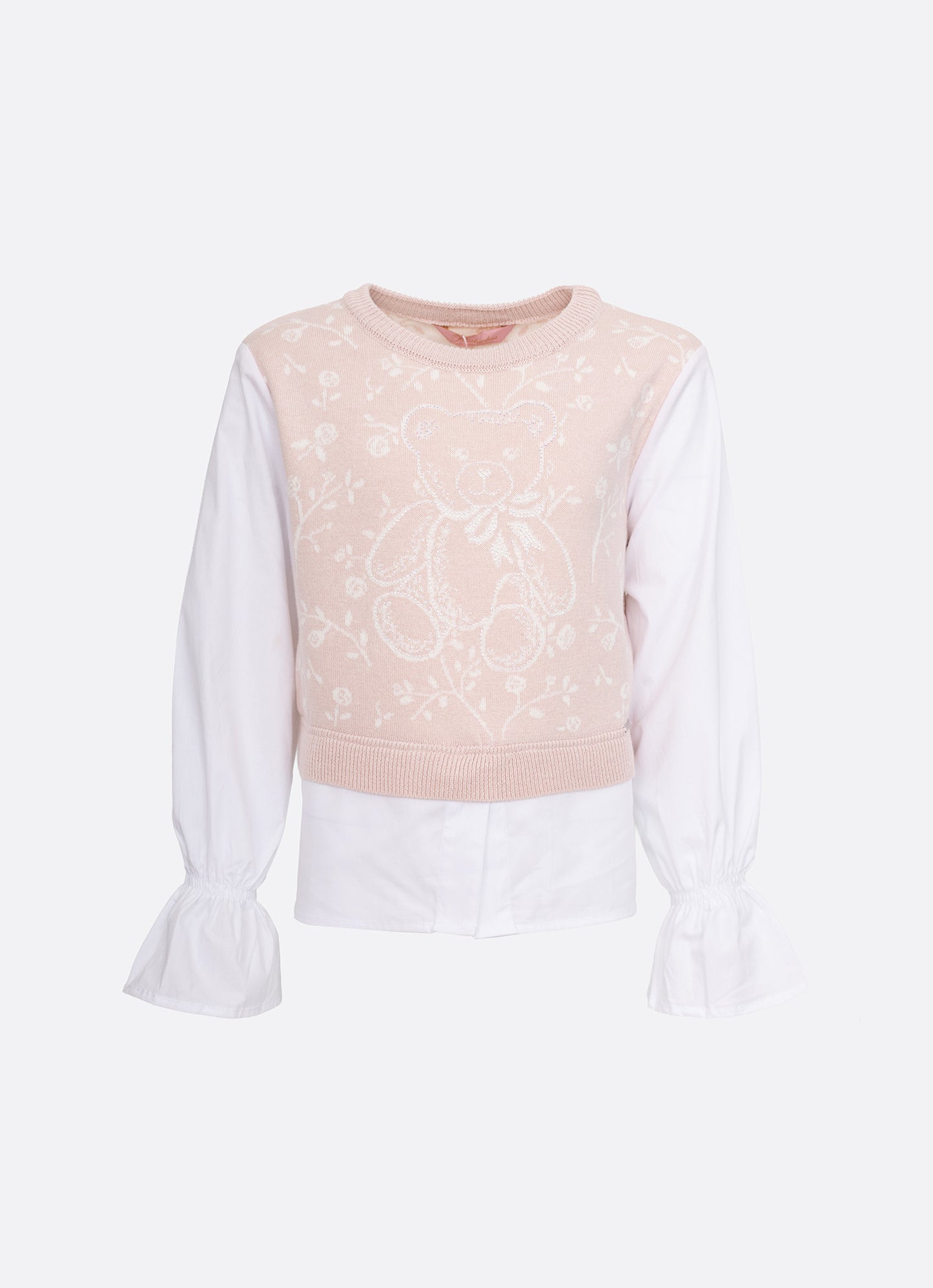 Blusa Tricot Floral Ursinha