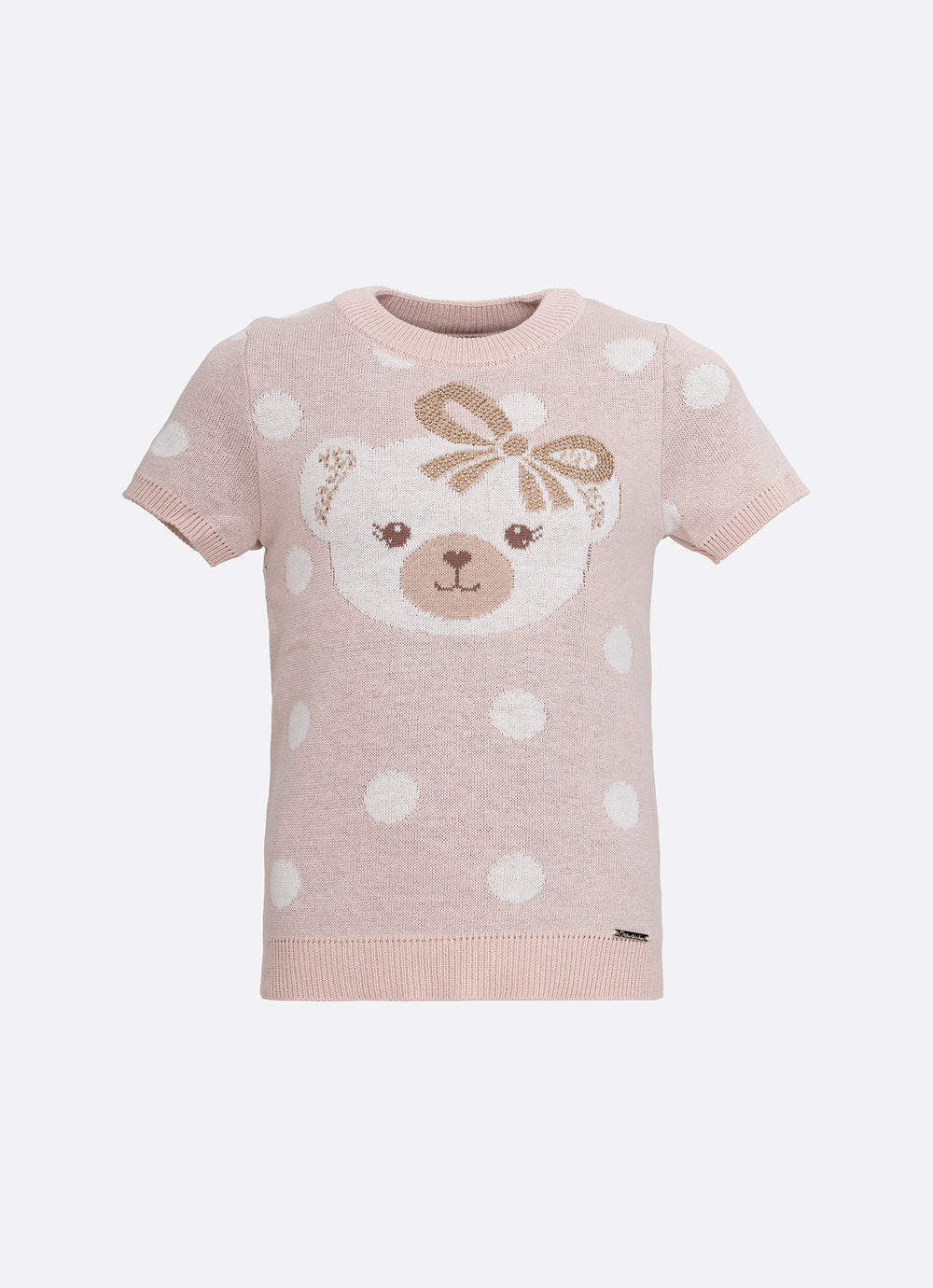 Blusa Tricot  Poá  Rosto Ursinha