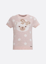 Blusa Tricot  Poá  Rosto Ursinha