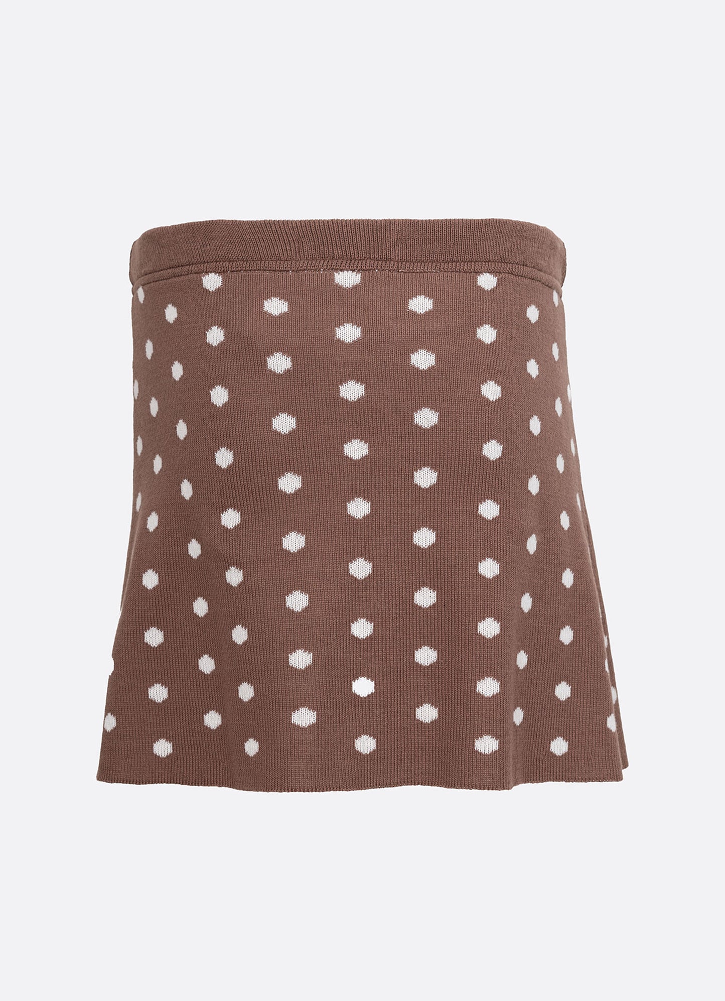 Saia Short Tricot Poá Laços Bordados