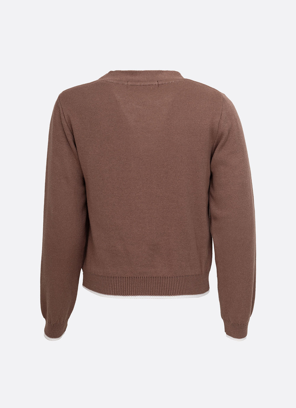 Casaco Tricot Laços Bordados