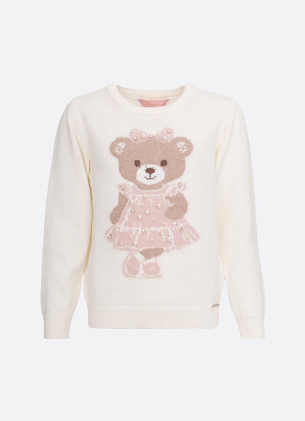 Blusa Tricot Ursa Vestido Bordado