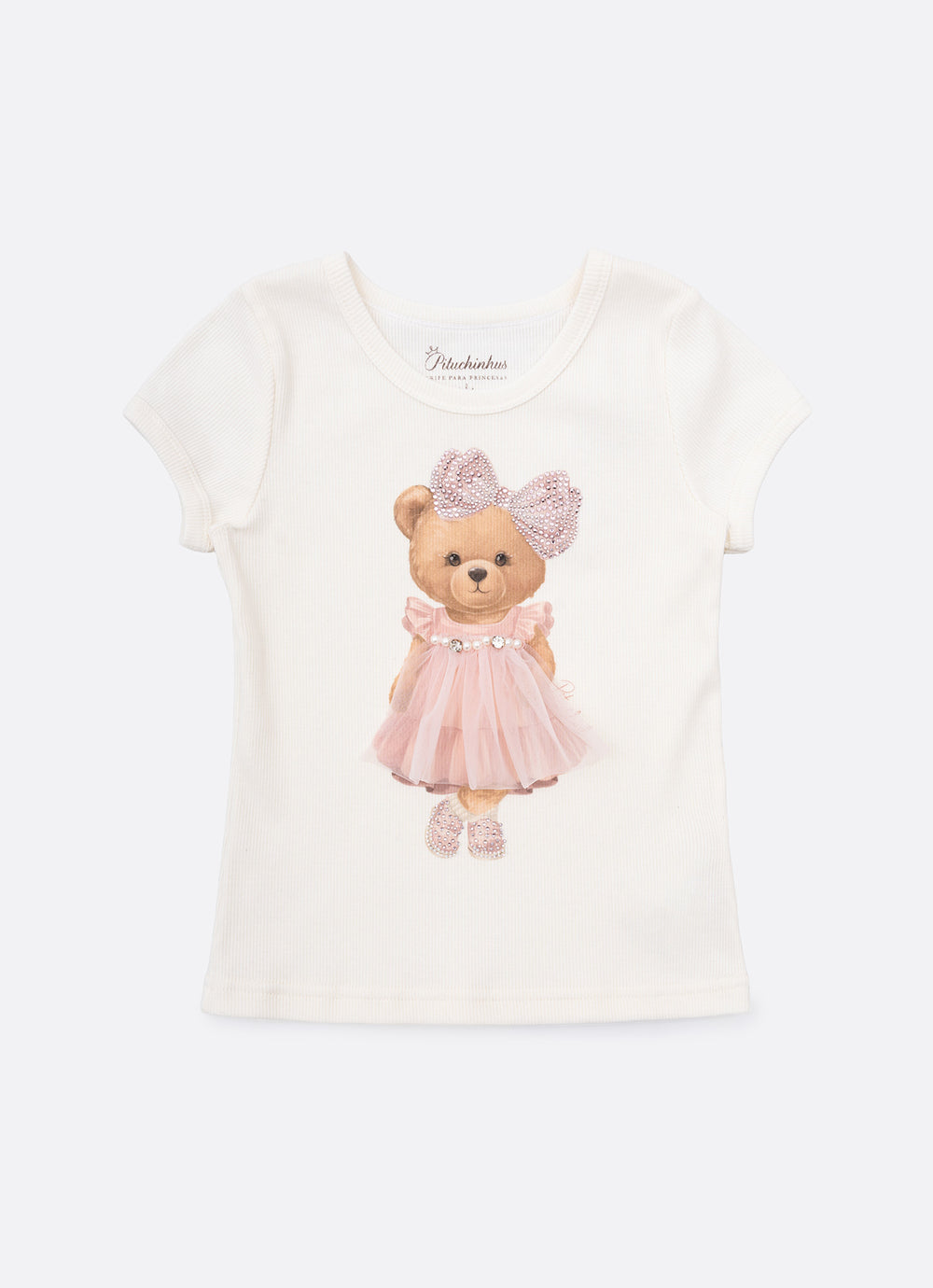 Blusa Ribana Ursinha Saia Tule Bordado