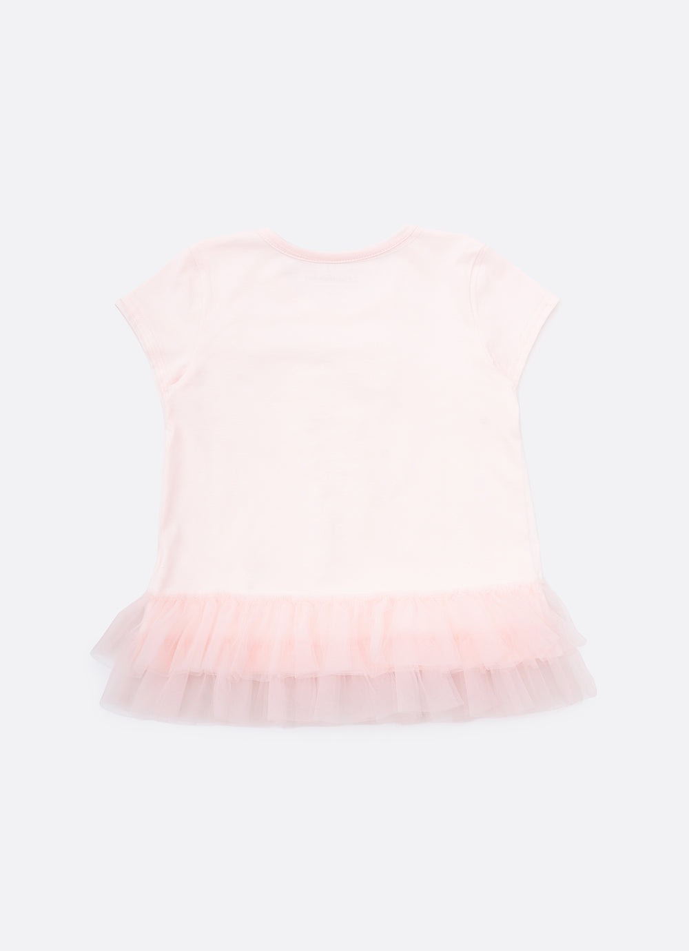Blusa Cotton Babados Tule Maxi Laço