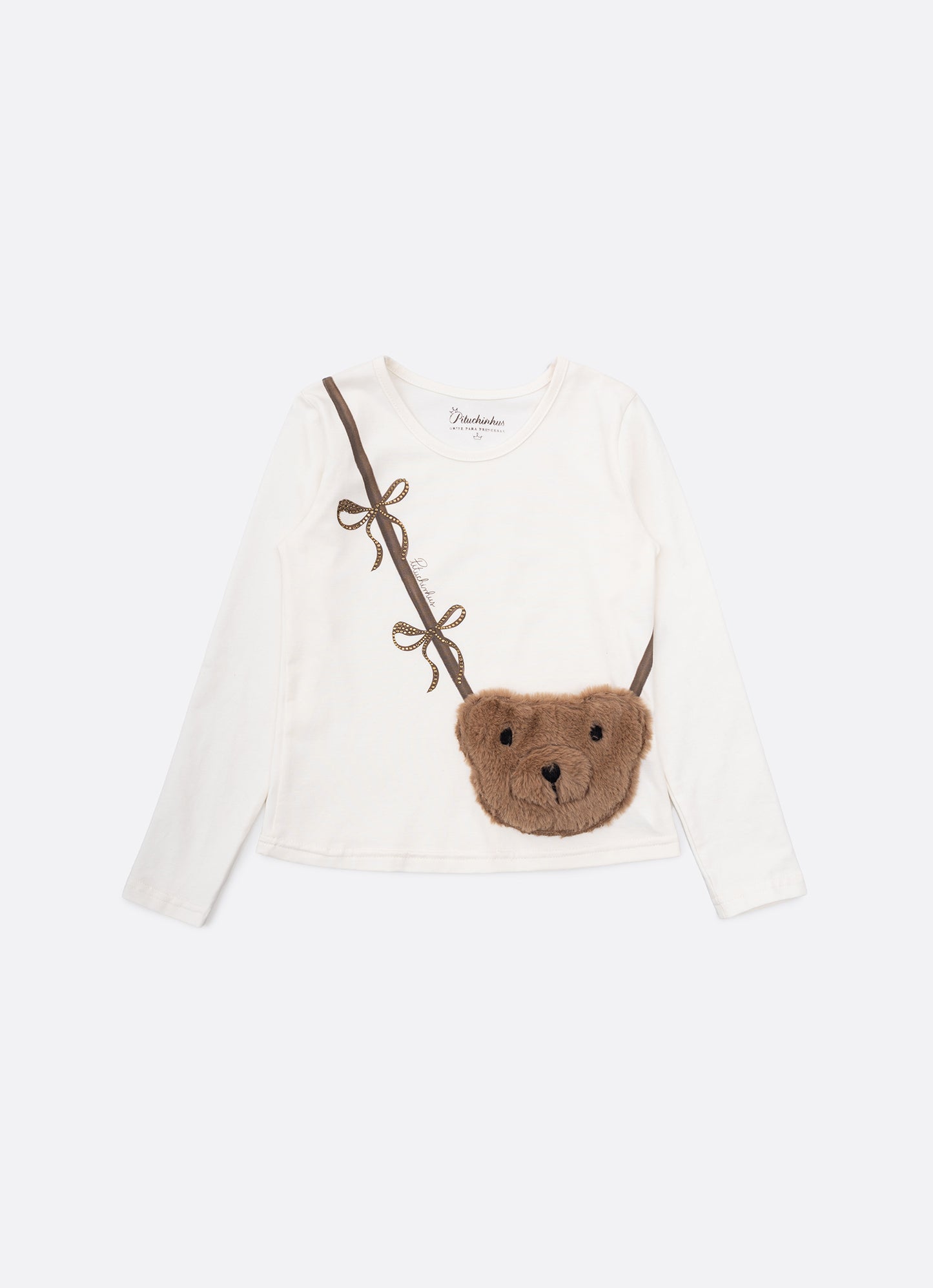 Blusa Cotton Bolsa Rosto Ursinha