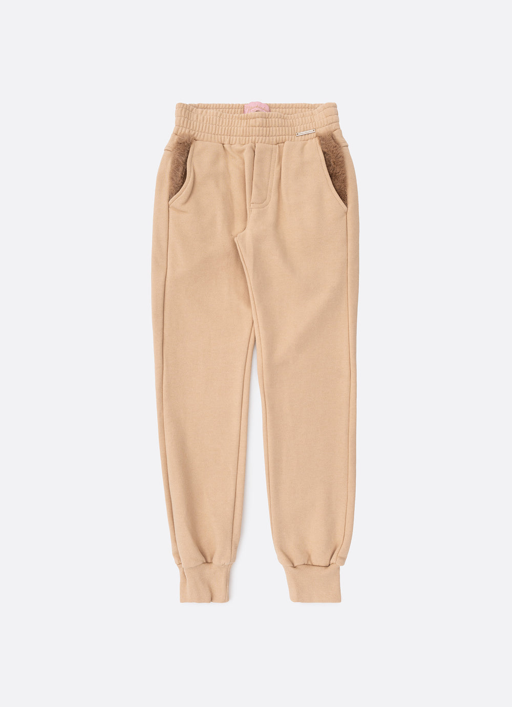 Calça Moletom Bolsos Pele