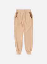 Calça Moletom Bolsos Pele