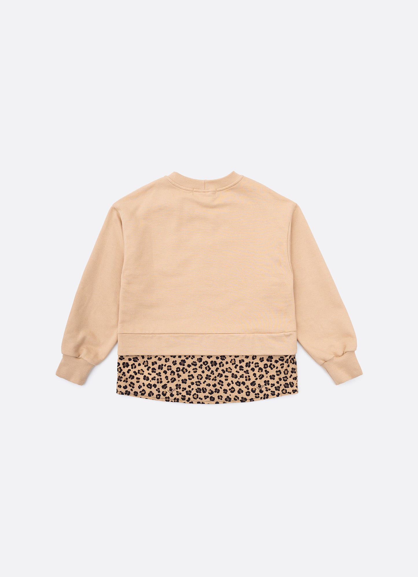 Blusa Moletom Efeito Sobreposição Onçinha Laço