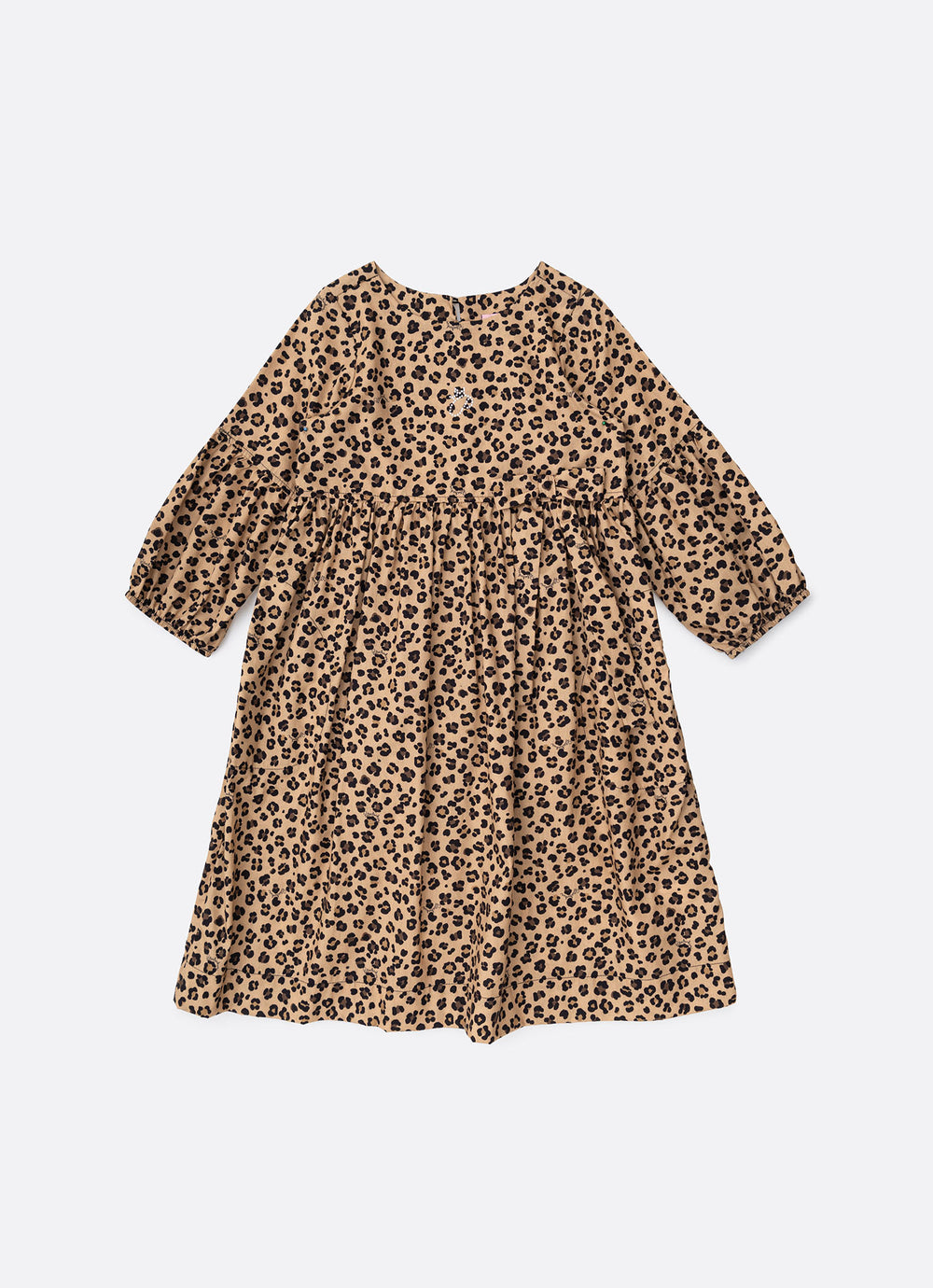 Vestido Algodão Estampa Onçinha Laço