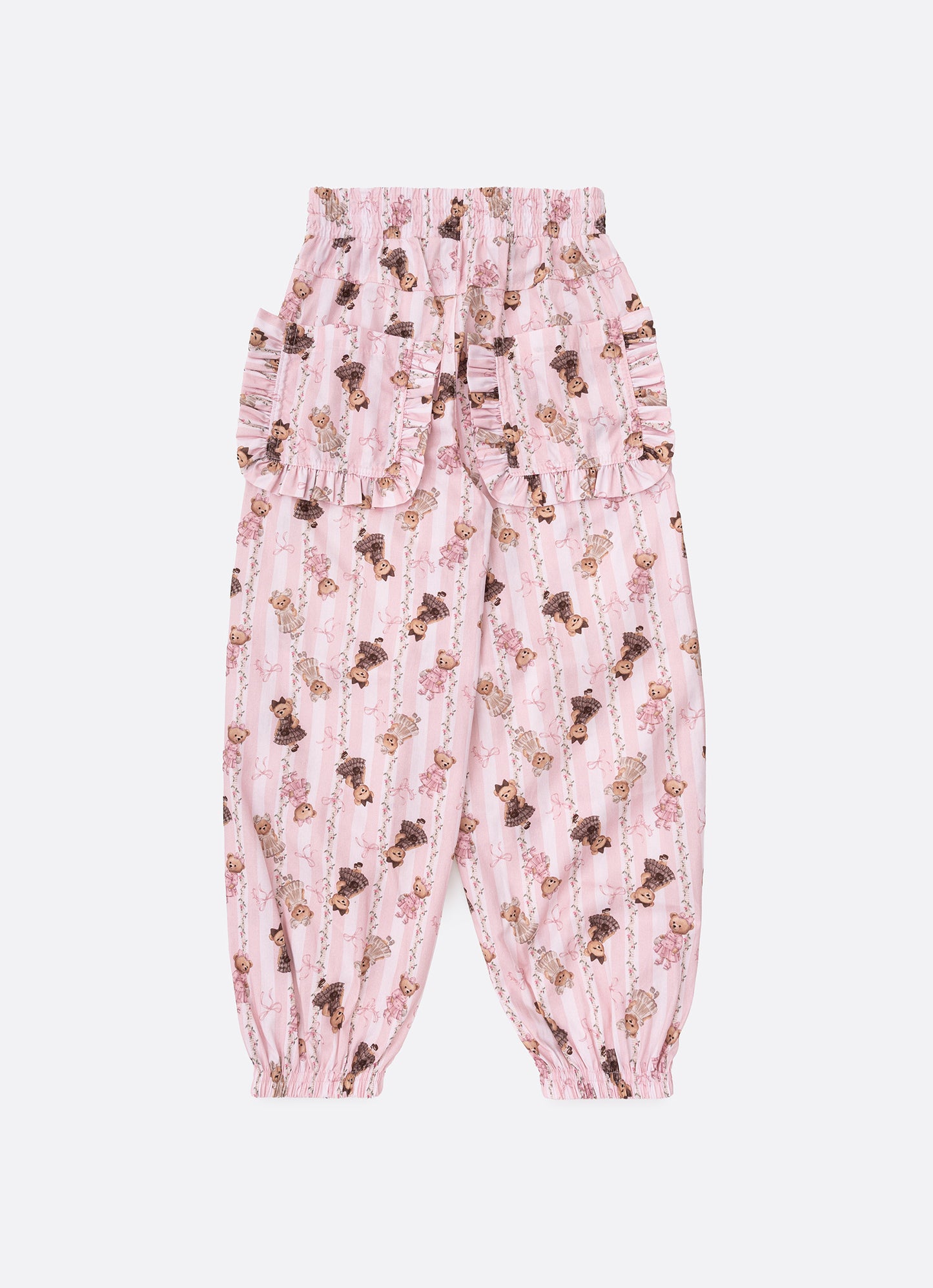 Calça Jogging Algodão Listras e Ursas