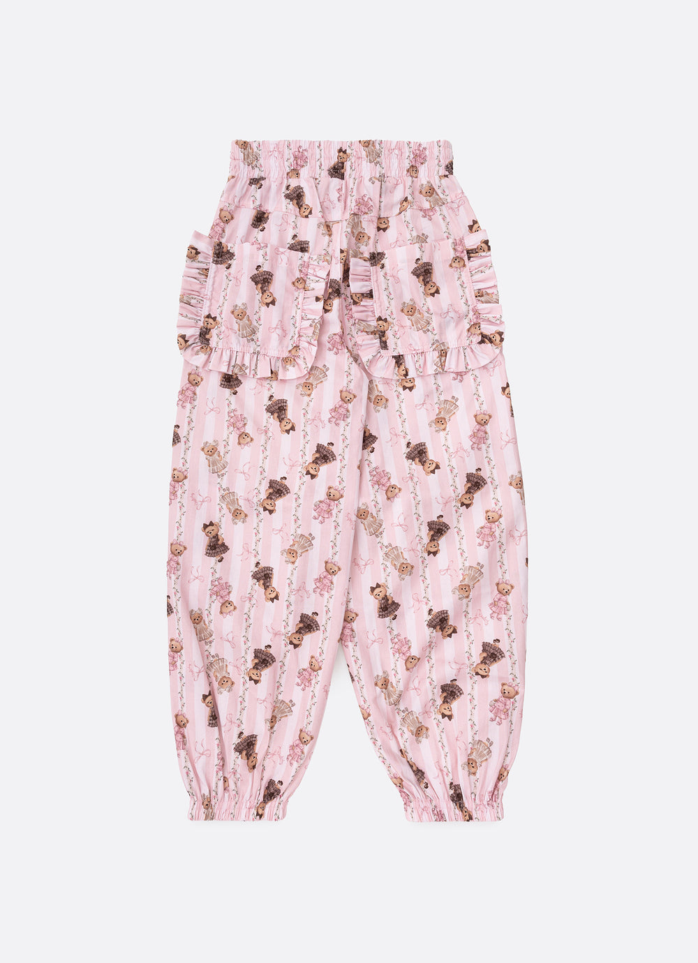 Calça Jogging Algodão Listras e Ursas