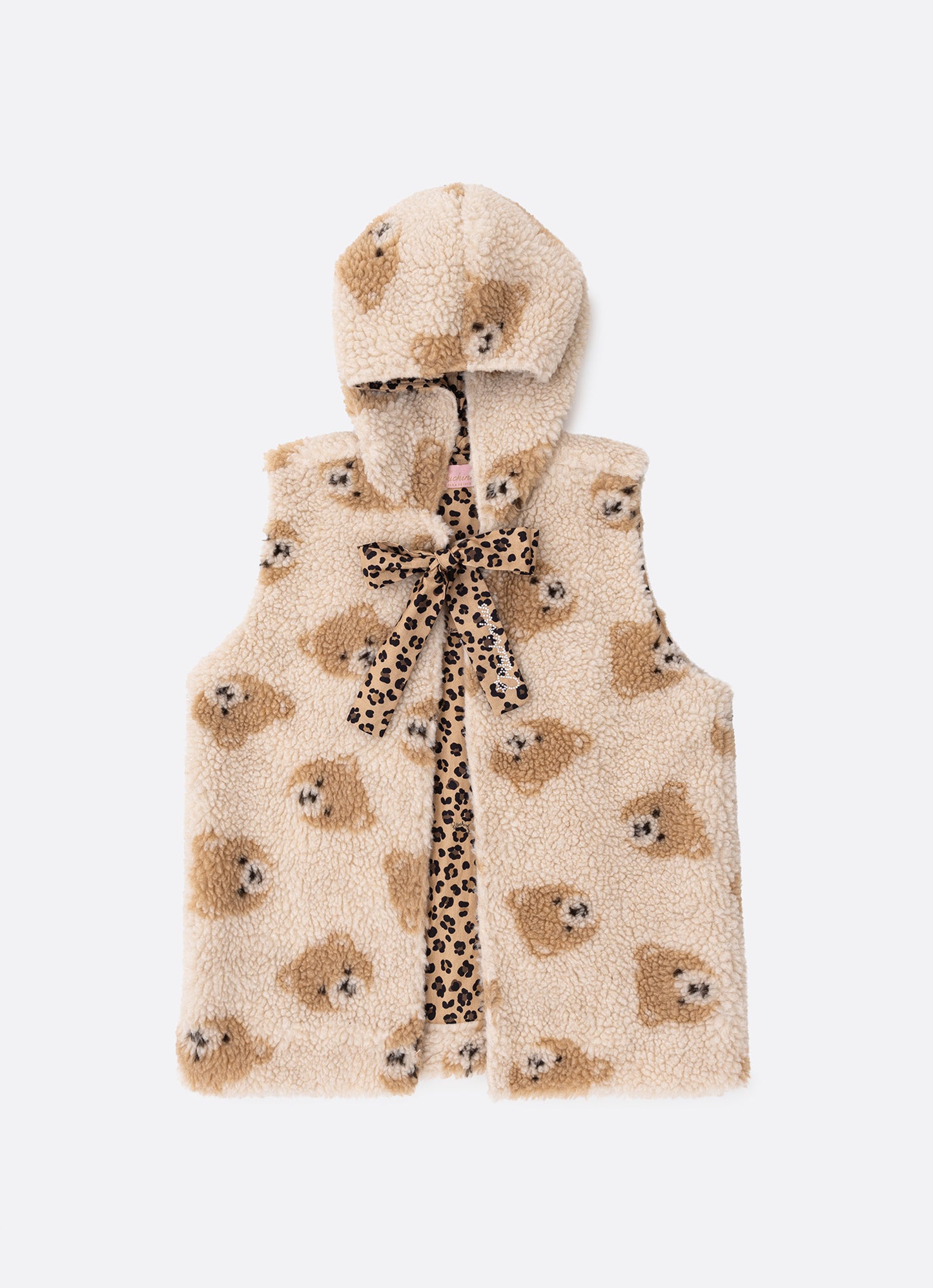 Colete Teddy Rosto Ursinhas Com Capuz