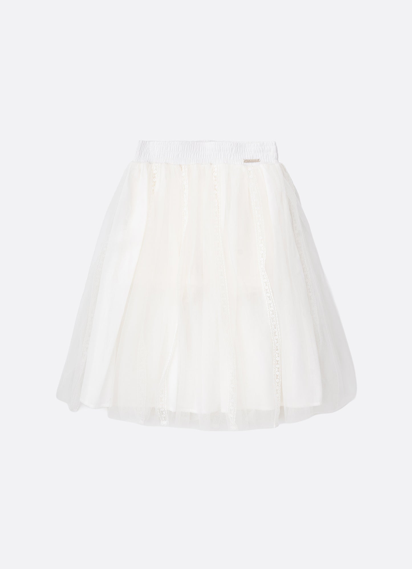 Saia Short Tule Renda Aplicada
