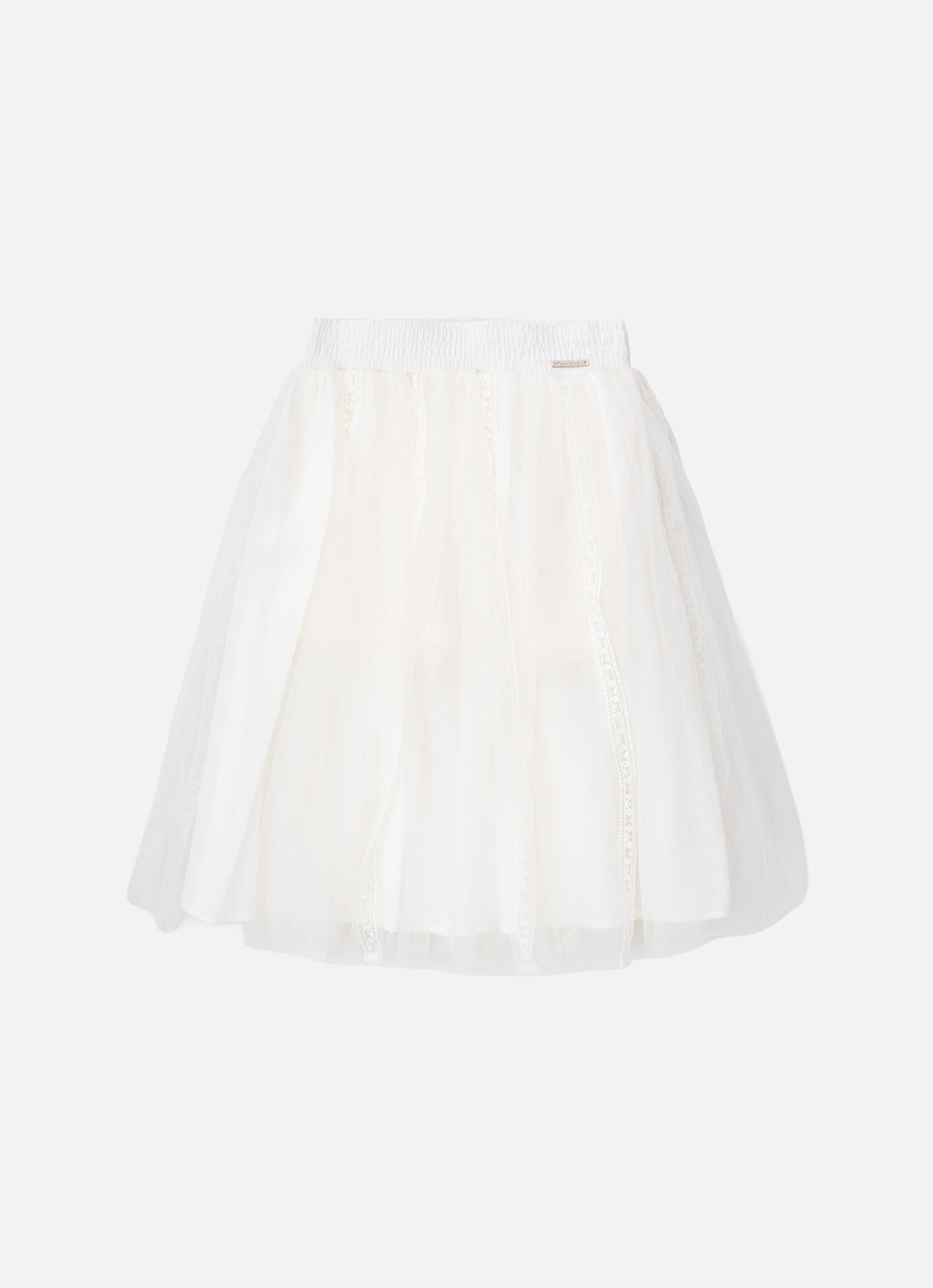 Saia Short Tule Renda Aplicada