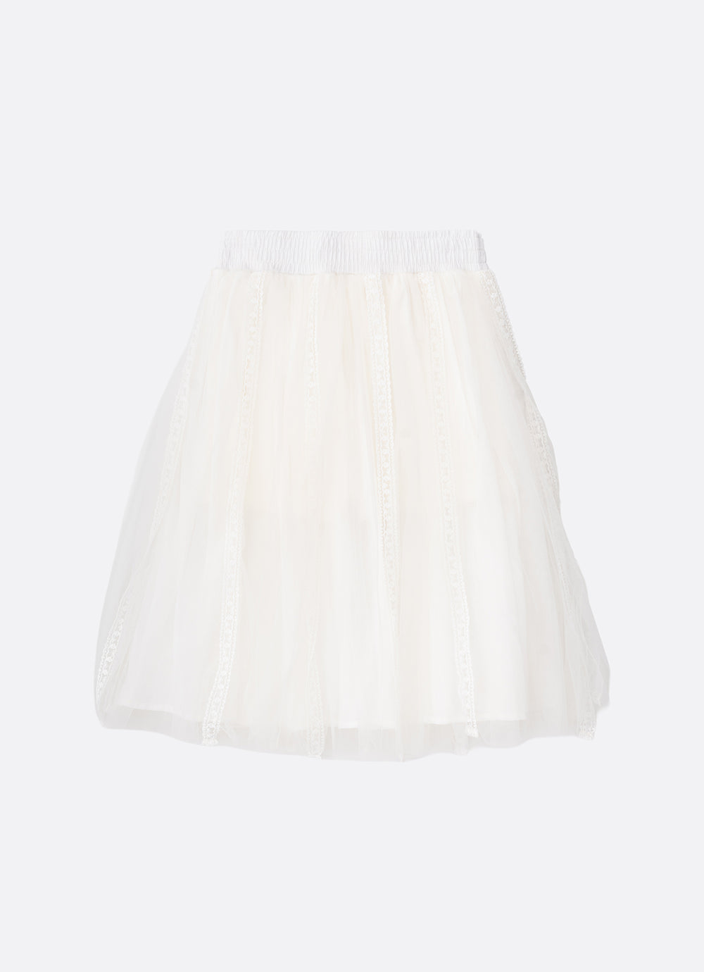 Saia Short Tule Renda Aplicada