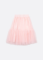 Saia Short Midi Tule Babado