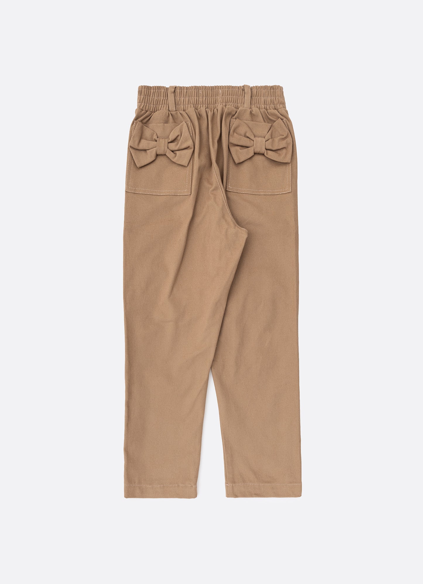 Calça Sarja Bolsos Laços